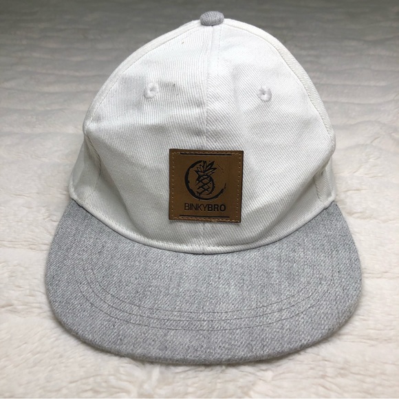 Binky Bro Other - Binky Bro Gray And White Youth Snapback Hat Ball cap Adjustable